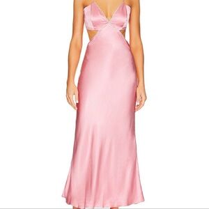Pink Embellished Gown with Cut-out Back